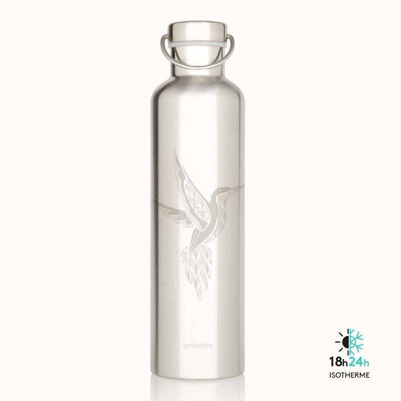 Gourde Isotherme 1000 Ml – Acier Inox 18/8 – Sans BPA – Garde Le Chaud 12h Et Le Froid 24h – Avec Paille Et 2 Bouchons - 2