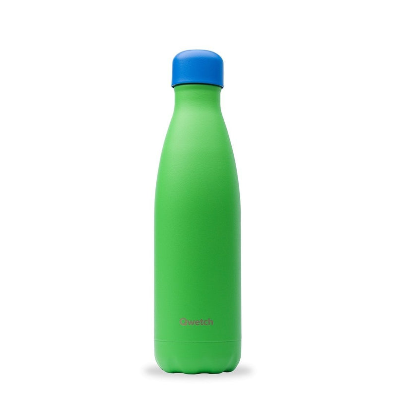 Gourde Bouteille isotherme - Colors vert bouchon bleu - 500 ml--Gourde-Qwetch-Nature For Kids-1