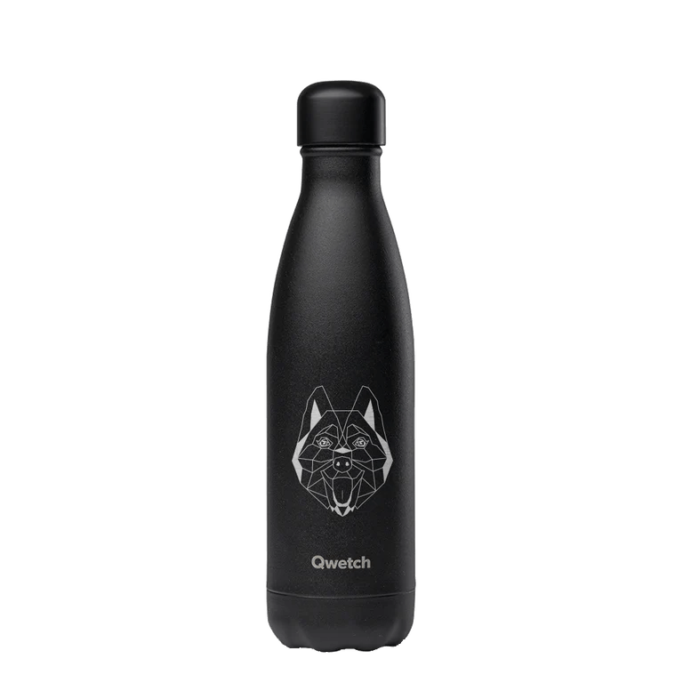 Gourde bouteille isotherme en inox - Animal Tattoo - 500 ml-Husky-Gourde-Qwetch-Nature For Kids-6