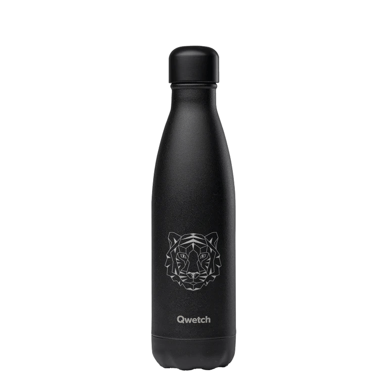 Gourde bouteille isotherme en inox - Animal Tattoo - 500 ml-Tigre-Gourde-Qwetch-Nature For Kids-5