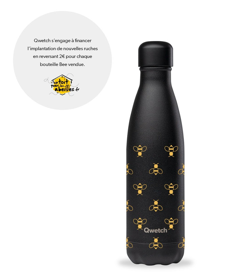 Gourde bouteille isotherme en inox - Bee - 500 ml-Default Title-Gourde-Qwetch-Nature For Kids-1
