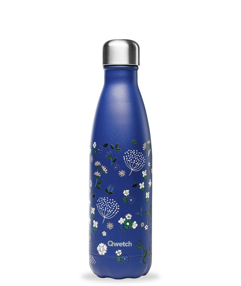 Gourde bouteille isotherme en inox - Fleurs Champêtres Violine - 500 ml-Default Title-Gourde-Qwetch-Nature For Kids-2