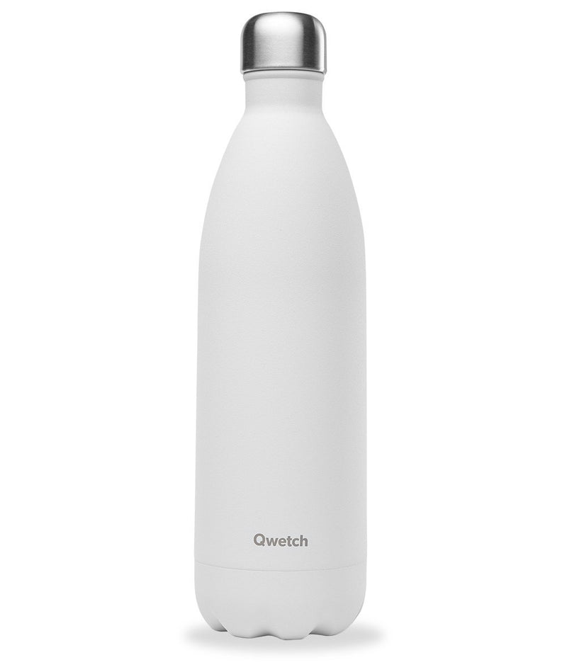 Gourde bouteille isotherme en inox - Matt Blanc - 1000 ml--Gourde-Qwetch-Nature For Kids-1