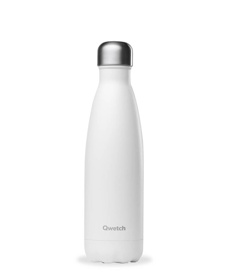 Gourde bouteille isotherme en inox - Matt Blanc - 500 ml--Gourde-Qwetch-Nature For Kids-1