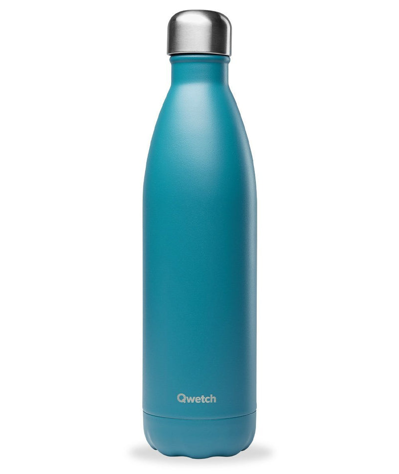 Gourde bouteille isotherme en inox - Matt Bleu Canard - 750 ml--Gourde-Qwetch-Nature For Kids-1