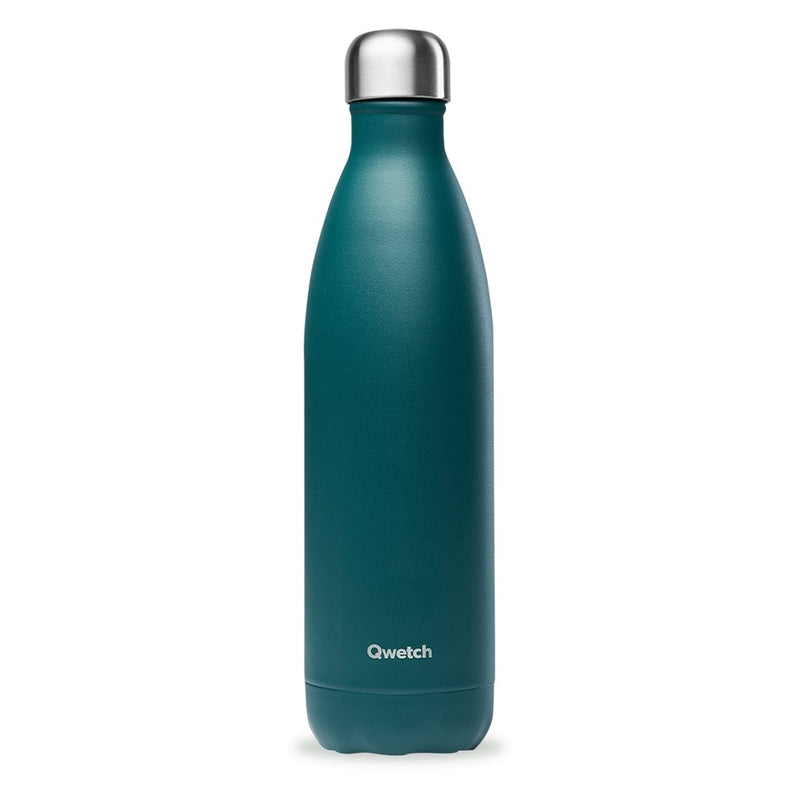 Gourde bouteille isotherme en inox - Matt Vert émeraude - 750 ml--Gourde-Qwetch-Nature For Kids-1