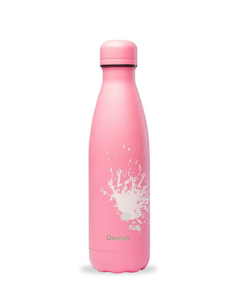 Gourde bouteille isotherme en inox - Spray Rose Vif - 500 ml--Gourde-Qwetch-Nature For Kids-1