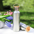 Gourde bouteille isotherme inox & bambou - 1 L – à partir de 3 ans--Gourde-Bambaw-Nature For Kids-1