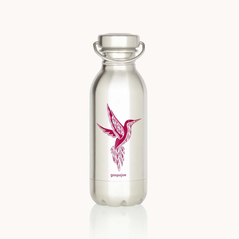 Gourde bouteille tout inox - modèle Daily Mini 330 ml - dès 2 ans-Colibri prune-Gourde-Gaspajoe-Nature For Kids-12