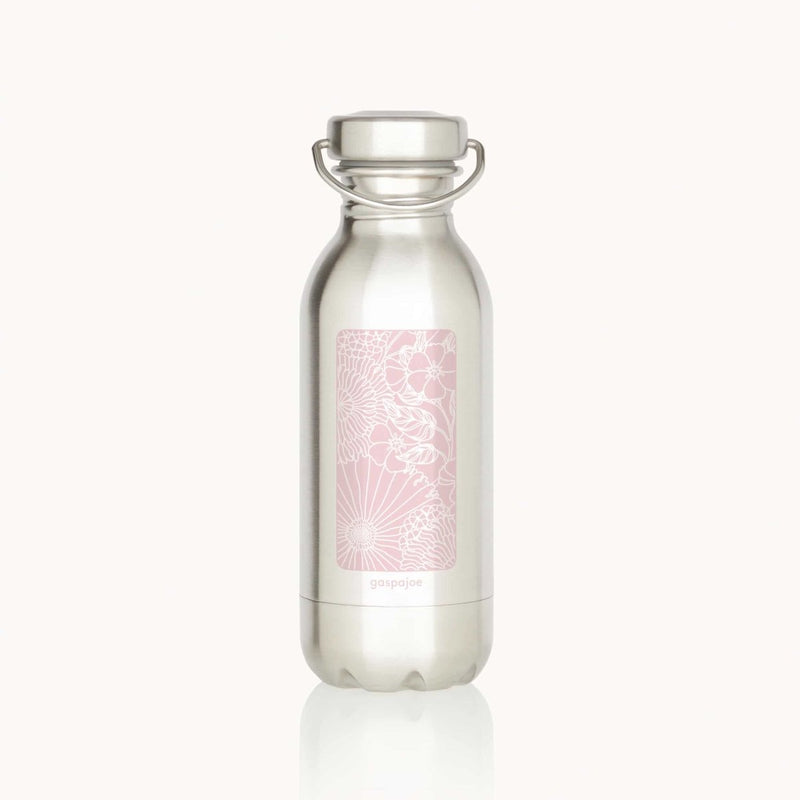 Gourde bouteille tout inox - modèle Daily Mini 330 ml - dès 2 ans-Floral rose-Gourde-Gaspajoe-Nature For Kids-10