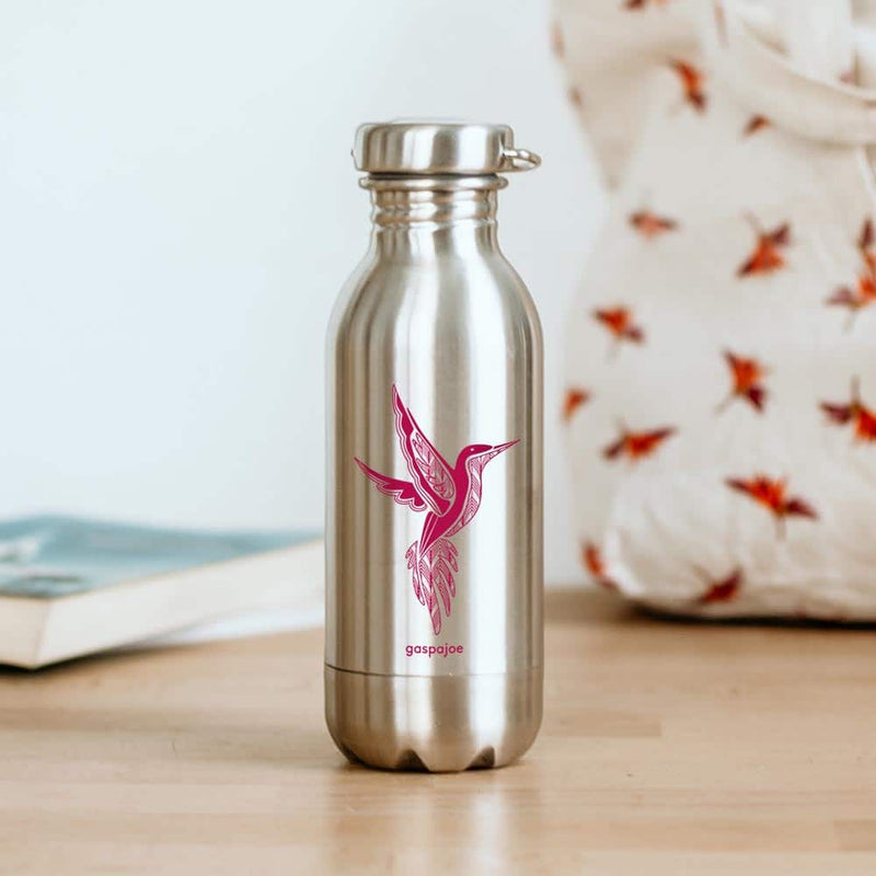 Gourde Daily simple paroi inox - 450 ml - dès 24 mois-Colibri Corail-Gourde-Gaspajoe-Nature For Kids-9