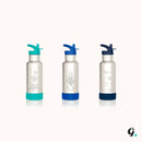 Gourde inox isotherme - Funky 500 ml – pour les enfants et plus – dès 4 ans-Chats bleu électrique-Gourde-GASPAJOE-Nature For Kids-1