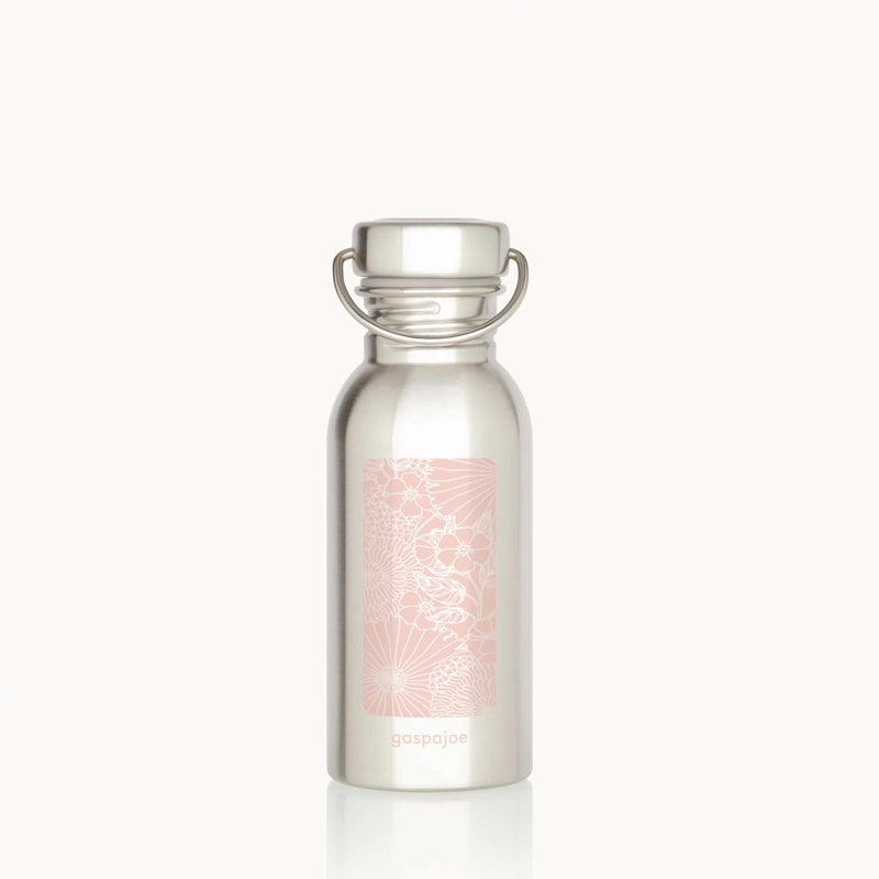 Gourdes inox simple paroi Gaspajoe - modèle SPORTY 500ml - Colibri, Floral ou Bambou - dès 8 ans-Floral-Gourde-GASPAJOE-Nature For Kids-6