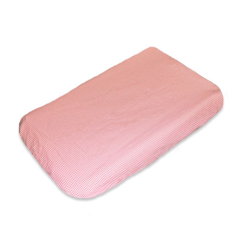 Housse de matelas à langer 50 x 70 cm en coton bio - dès la naissance-Vichy orange-Housse pour matelas à langer-PAPATE-Nature For Kids-5