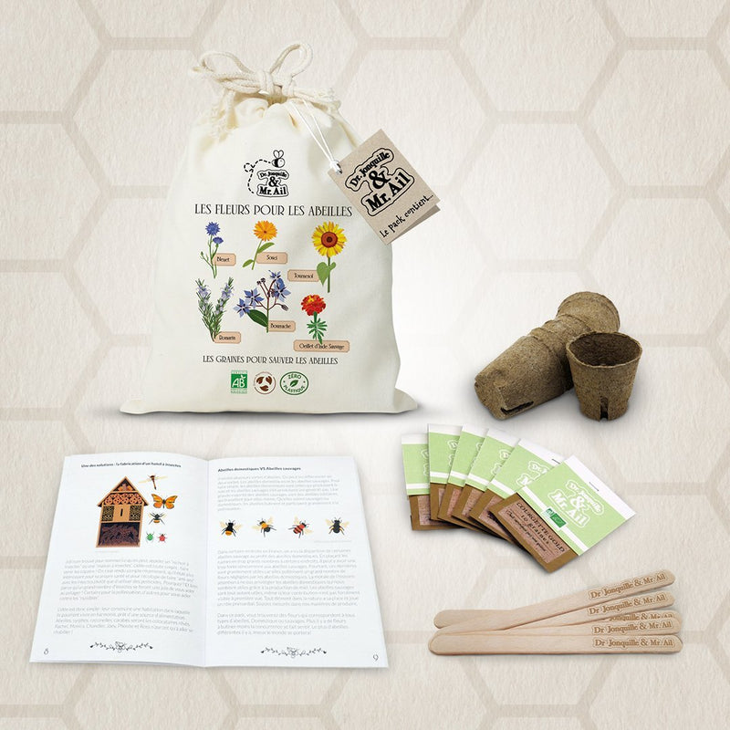 Kit jardinage – Les fleurs pour les abeilles - à partir de 3 ans--Jeux de plain air-Dr Jonquille & Mr Ail-Nature For Kids-2