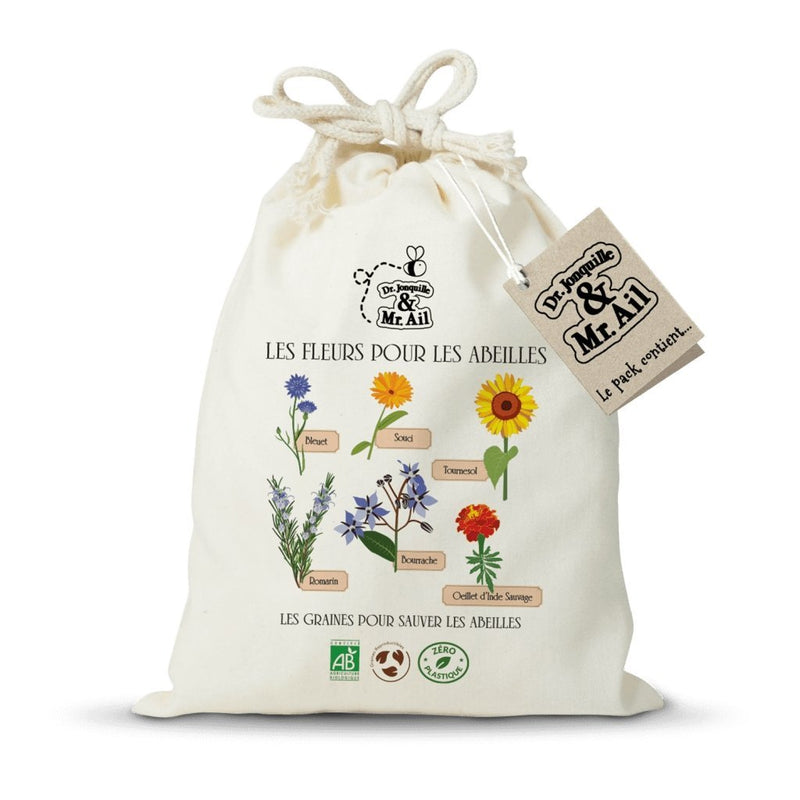 Kit jardinage – Les fleurs pour les abeilles - à partir de 3 ans--Jeux de plain air-Dr Jonquille & Mr Ail-Nature For Kids-1