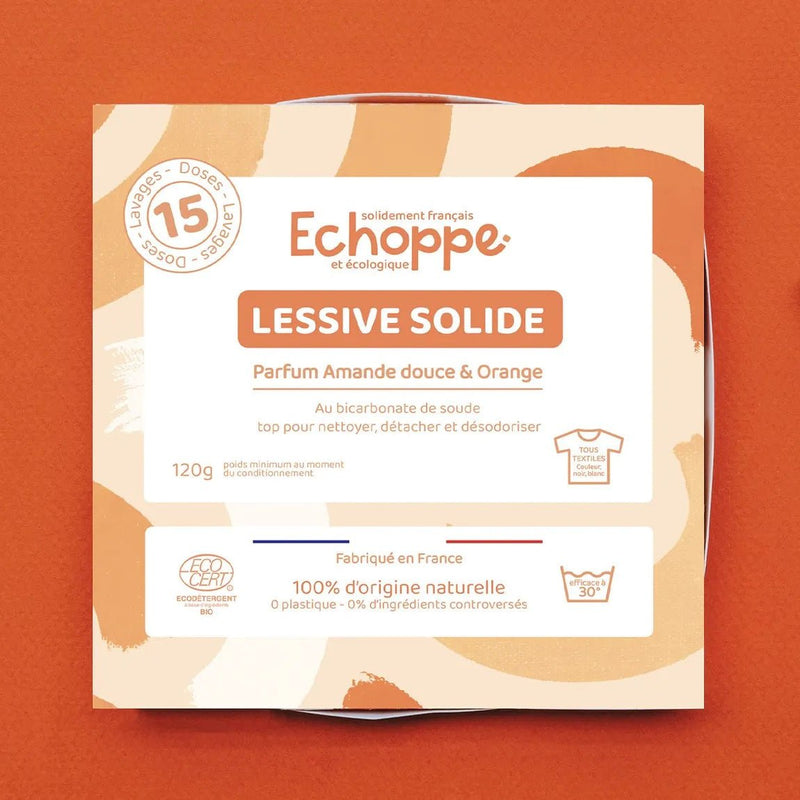 Lessive solide - Amande douce & Orange - végan - à partir de 3 ans-15 doses-Droguerie écologique-Echoppe-Nature For Kids-1
