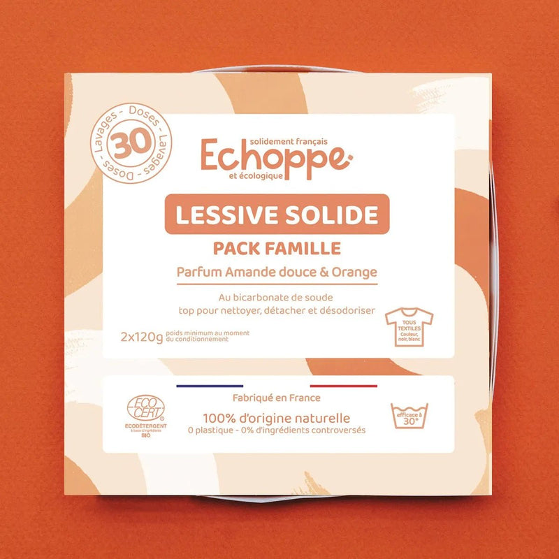 Lessive solide - Amande douce & Orange - végan - à partir de 3 ans-30 doses-Droguerie écologique-Echoppe-Nature For Kids-2