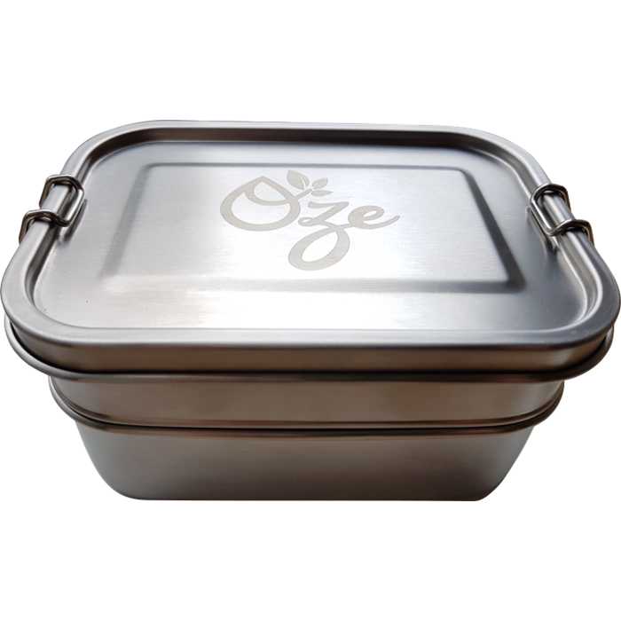 Lunch box inox de qualité, 3 en 1 à compartiment étanche - dès 30 mois--Boîte à lunch-Oze-Nature For Kids-1