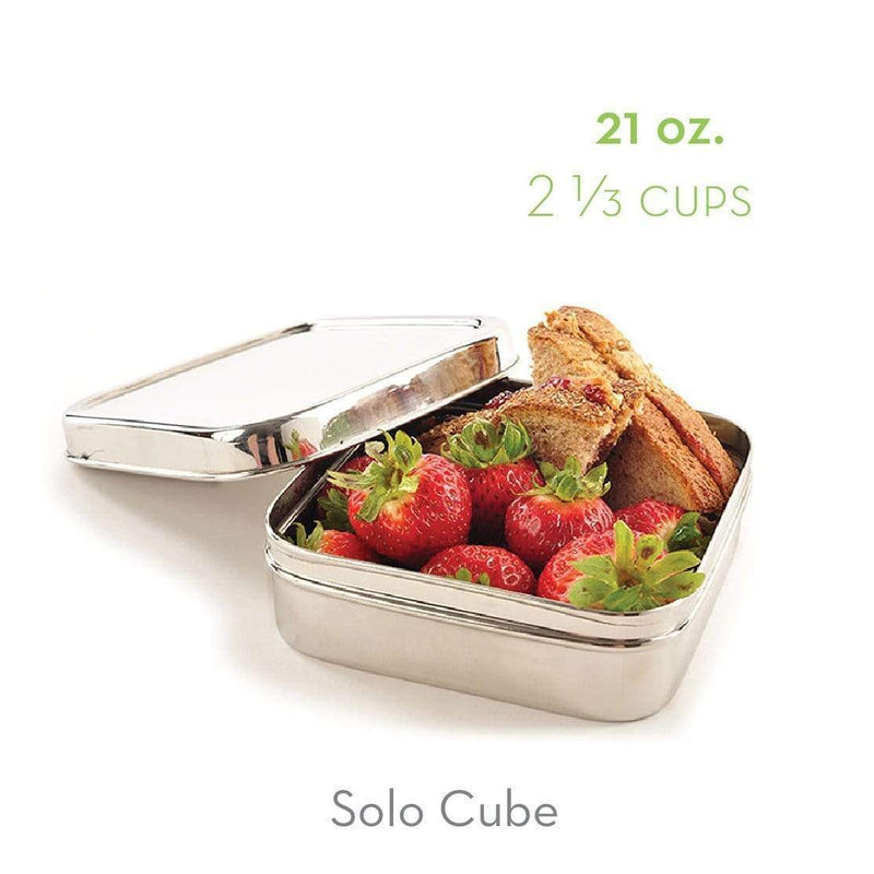 Lunchbox Solo Cube 100% inox (621 ml) – dès 3 ans--Boîte à lunch-ECOlunchbox-Nature For Kids-7