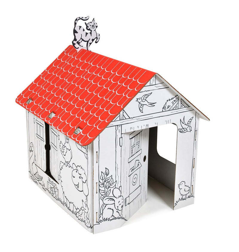 Maison en carton à peindre ou à colorier – Ma Ferme – dès 3 ans--Maison à peindre-AnnaHouse-Nature For Kids-3