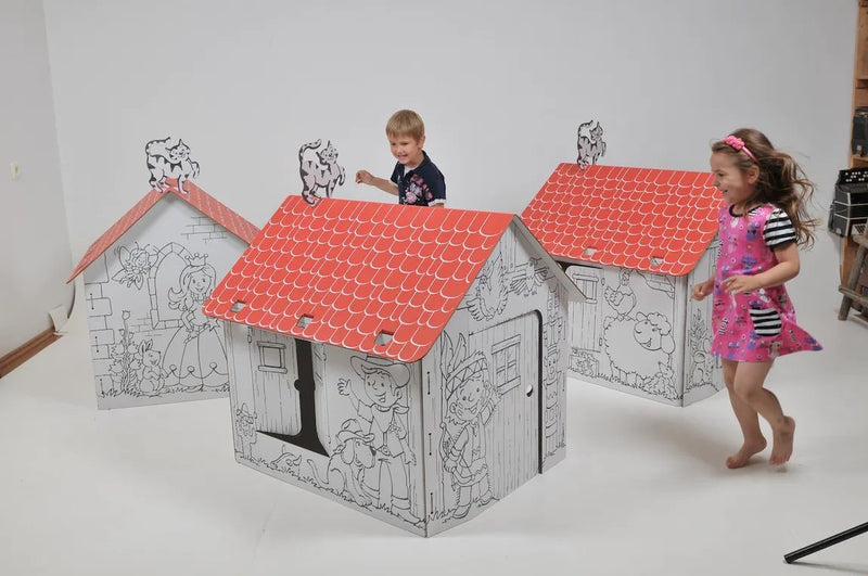 Maison en carton à peindre ou à colorier – Princesse – dès 3 ans--Maison à peindre-AnnaHouse-Nature For Kids-5