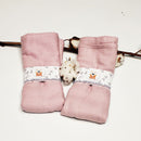 Maxi lange, bavoir, protège épaule ou essuie bio – 100 x 100 cm - dès la naissance-Rose-Lange-PAPATE-Nature For Kids-11