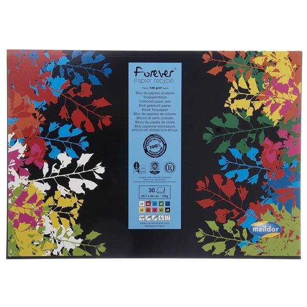 Papier couleurs à bricoler A3 - bloc de 30 feuilles de 130g--Papeterie-clairefontaine-Nature For Kids-1