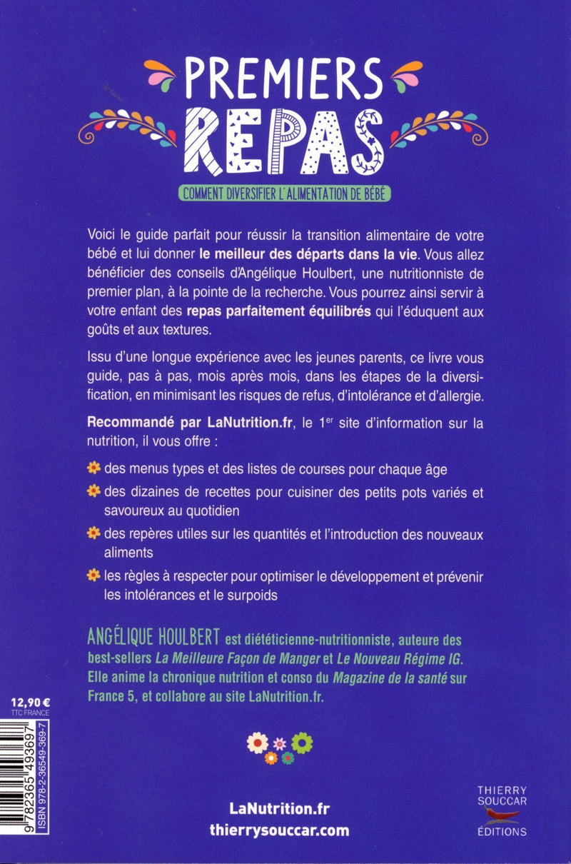 Premiers repas, comment diversifier l’alimentation de bébé (4 mois à 3 ans) - un livre d’Angélique Houlbert-Default Title-Livre parent-Thierry Souccar Editions-Nature For Kids-2