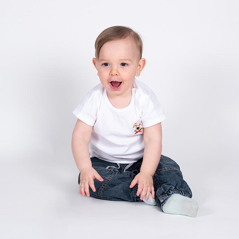 T-shirt Hotot blanc en coton bio-2 ans-vetement-Papate-Nature For Kids-3