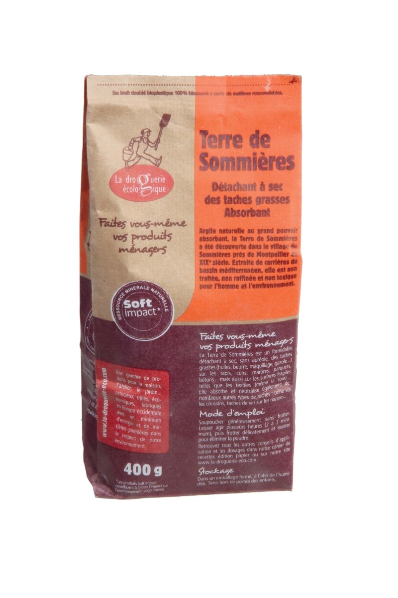 Terre de Sommières - sac kraft 400 g--Droguerie écologique-La droguerie écologique-Nature For Kids-1