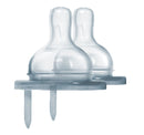 Tétines en silicone naturel pour biberon évolutif Pura - par 2 - différentes vitesses - à partir de la naissance-Débit lent (0m+)-Biberon-Pura-Nature For Kids-2