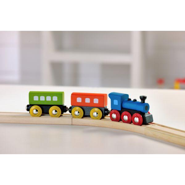 Train à vapeur "rétro" en bois - à partir de 3 ans / 36 mois-Default Title-Jouet en bois-EverEarth-Nature For Kids-2