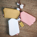 Trousse de toilette en Coton Bio - divers coloris-Vichy orange-Rangements pour bébé-Papate-Nature For Kids-10