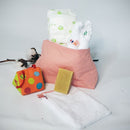 Trousse de toilette en Coton Bio - divers coloris-Vichy orange-Rangements pour bébé-Papate-Nature For Kids-4