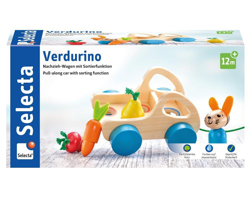 Verdurino, véhicule à charger et à tirer en bois - à partir de 12 mois-Default Title-Jouet en bois-Selecta-Nature For Kids-3